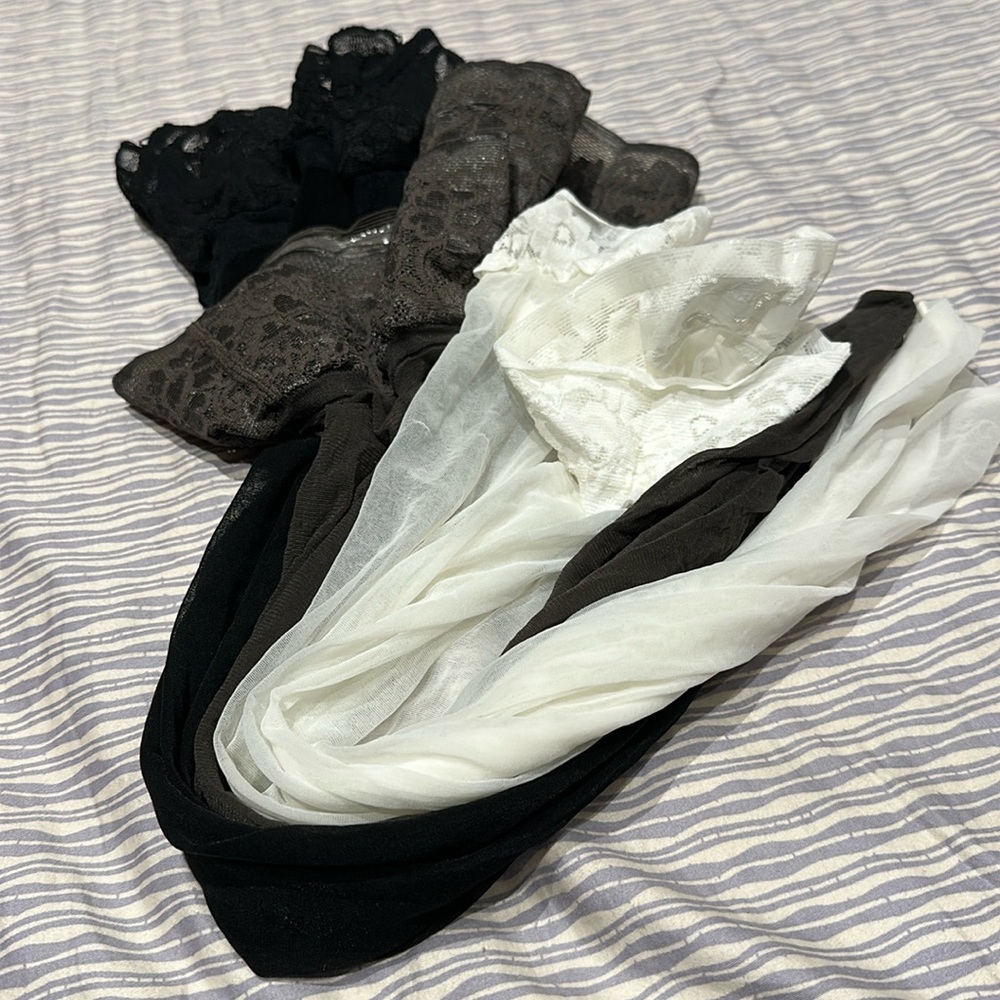 Lot pre-owned Assorted sheer stockings and thigh highs  #8